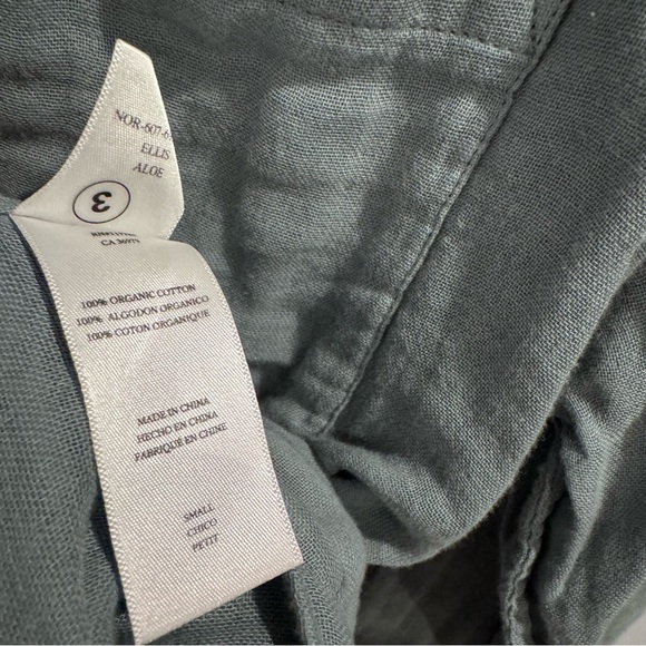 Rails Ellis Cotton Gauze Button Up Shirt in Aloe, Size S - Picture 10 of 13